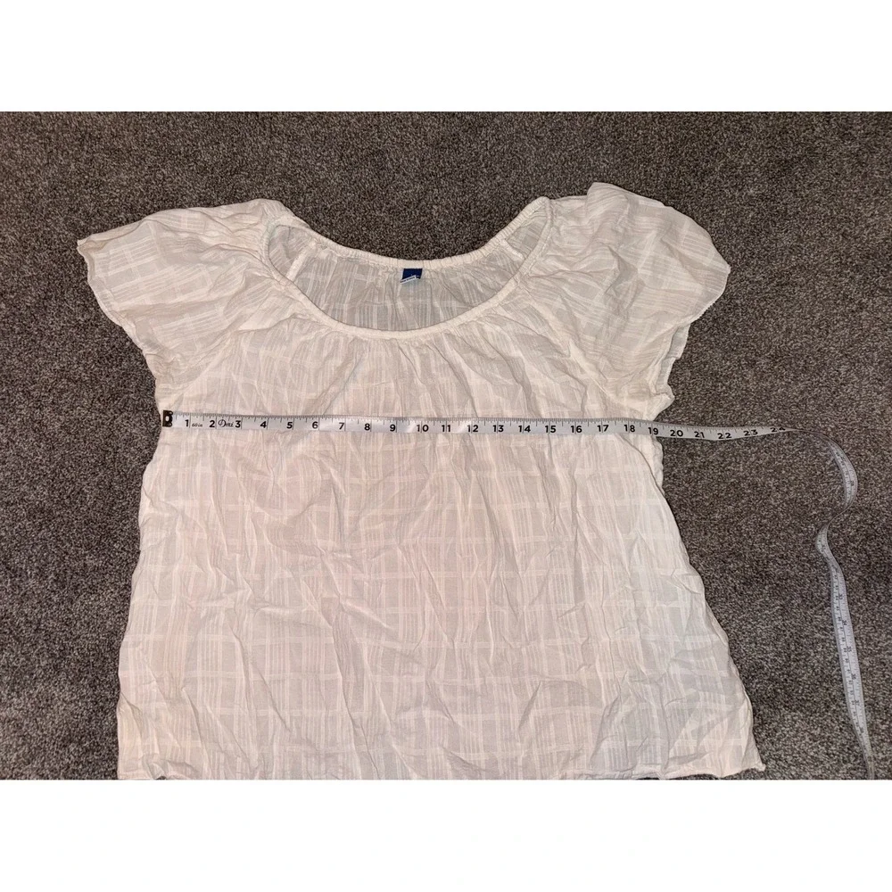 Old Navy‎ Women's White Short Sleeve Shirt - Picture 4 of 8